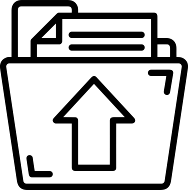 Siyah ve Beyaz Logo Simgesi PNG Biçimini Yükle. Web Sitesi Düğmesi, Mobil Uygulama Arayüzü, Dosya Aktarımı, Belge Paylaşımı, Bulut Depolama ve Veri Yedekleme için Minimalist Düz Tasarımlı Tek Renkli Ok Gönderme İşareti Grafiksel Elemanı