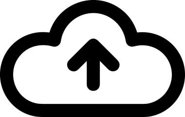 Siyah ve Beyaz Logo Simgesi PNG Biçimini Yükle. Web Sitesi Düğmesi, Mobil Uygulama Arayüzü, Dosya Aktarımı, Belge Paylaşımı, Bulut Depolama ve Veri Yedekleme için Minimalist Düz Tasarımlı Tek Renkli Ok Gönderme İşareti Grafiksel Elemanı