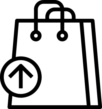 Siyah ve Beyaz Logo Simgesi PNG Biçimini Yükle. Web Sitesi Düğmesi, Mobil Uygulama Arayüzü, Dosya Aktarımı, Belge Paylaşımı, Bulut Depolama ve Veri Yedekleme için Minimalist Düz Tasarımlı Tek Renkli Ok Gönderme İşareti Grafiksel Elemanı