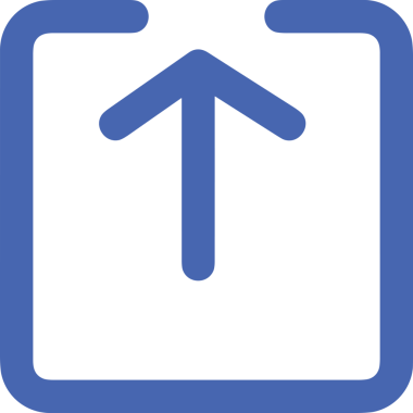 Siyah ve Beyaz Logo Simgesi PNG Biçimini Yükle. Web Sitesi Düğmesi, Mobil Uygulama Arayüzü, Dosya Aktarımı, Belge Paylaşımı, Bulut Depolama ve Veri Yedekleme için Minimalist Düz Tasarımlı Tek Renkli Ok Gönderme İşareti Grafiksel Elemanı