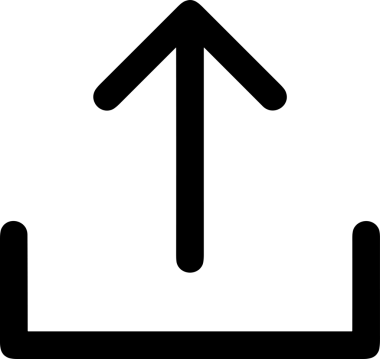 Siyah ve Beyaz Logo Simgesi PNG Biçimini Yükle. Web Sitesi Düğmesi, Mobil Uygulama Arayüzü, Dosya Aktarımı, Belge Paylaşımı, Bulut Depolama ve Veri Yedekleme için Minimalist Düz Tasarımlı Tek Renkli Ok Gönderme İşareti Grafiksel Elemanı