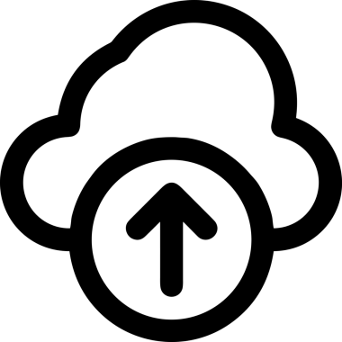 Siyah ve Beyaz Logo Simgesi PNG Biçimini Yükle. Web Sitesi Düğmesi, Mobil Uygulama Arayüzü, Dosya Aktarımı, Belge Paylaşımı, Bulut Depolama ve Veri Yedekleme için Minimalist Düz Tasarımlı Tek Renkli Ok Gönderme İşareti Grafiksel Elemanı