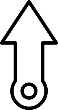 Siyah ve Beyaz Logo Simgesi PNG Biçimini Yükle. Web Sitesi Düğmesi, Mobil Uygulama Arayüzü, Dosya Aktarımı, Belge Paylaşımı, Bulut Depolama ve Veri Yedekleme için Minimalist Düz Tasarımlı Tek Renkli Ok Gönderme İşareti Grafiksel Elemanı