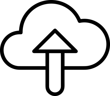 Siyah ve Beyaz Logo Simgesi PNG Biçimini Yükle. Web Sitesi Düğmesi, Mobil Uygulama Arayüzü, Dosya Aktarımı, Belge Paylaşımı, Bulut Depolama ve Veri Yedekleme için Minimalist Düz Tasarımlı Tek Renkli Ok Gönderme İşareti Grafiksel Elemanı