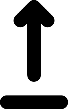 Siyah ve Beyaz Logo Simgesi PNG Biçimini Yükle. Web Sitesi Düğmesi, Mobil Uygulama Arayüzü, Dosya Aktarımı, Belge Paylaşımı, Bulut Depolama ve Veri Yedekleme için Minimalist Düz Tasarımlı Tek Renkli Ok Gönderme İşareti Grafiksel Elemanı