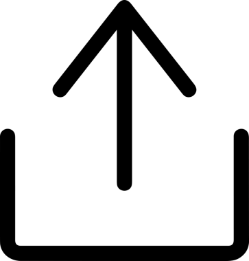 Siyah ve Beyaz Logo Simgesi PNG Biçimini Yükle. Web Sitesi Düğmesi, Mobil Uygulama Arayüzü, Dosya Aktarımı, Belge Paylaşımı, Bulut Depolama ve Veri Yedekleme için Minimalist Düz Tasarımlı Tek Renkli Ok Gönderme İşareti Grafiksel Elemanı