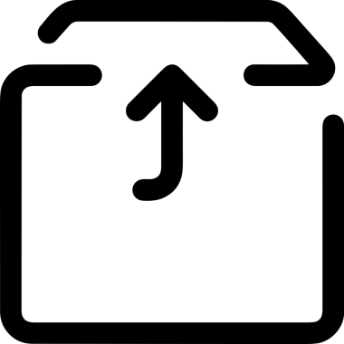 Siyah ve Beyaz Logo Simgesi PNG Biçimini Yükle. Web Sitesi Düğmesi, Mobil Uygulama Arayüzü, Dosya Aktarımı, Belge Paylaşımı, Bulut Depolama ve Veri Yedekleme için Minimalist Düz Tasarımlı Tek Renkli Ok Gönderme İşareti Grafiksel Elemanı