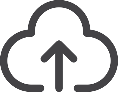 Siyah ve Beyaz Logo Simgesi PNG Biçimini Yükle. Web Sitesi Düğmesi, Mobil Uygulama Arayüzü, Dosya Aktarımı, Belge Paylaşımı, Bulut Depolama ve Veri Yedekleme için Minimalist Düz Tasarımlı Tek Renkli Ok Gönderme İşareti Grafiksel Elemanı