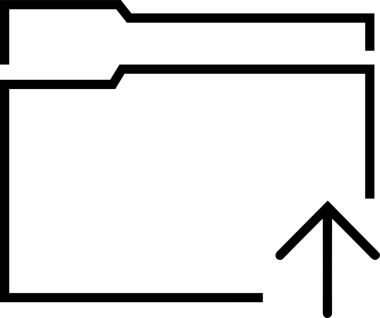 Siyah ve Beyaz Logo Simgesi PNG Biçimini Yükle. Web Sitesi Düğmesi, Mobil Uygulama Arayüzü, Dosya Aktarımı, Belge Paylaşımı, Bulut Depolama ve Veri Yedekleme için Minimalist Düz Tasarımlı Tek Renkli Ok Gönderme İşareti Grafiksel Elemanı