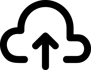 Siyah ve Beyaz Logo Simgesi PNG Biçimini Yükle. Web Sitesi Düğmesi, Mobil Uygulama Arayüzü, Dosya Aktarımı, Belge Paylaşımı, Bulut Depolama ve Veri Yedekleme için Minimalist Düz Tasarımlı Tek Renkli Ok Gönderme İşareti Grafiksel Elemanı