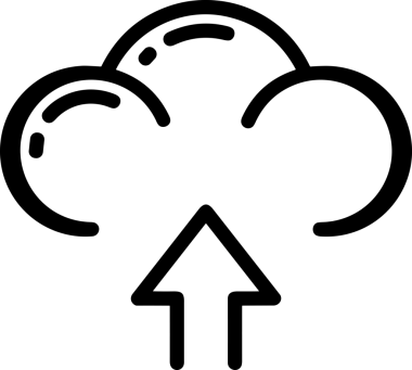 Siyah ve Beyaz Logo Simgesi PNG Biçimini Yükle. Web Sitesi Düğmesi, Mobil Uygulama Arayüzü, Dosya Aktarımı, Belge Paylaşımı, Bulut Depolama ve Veri Yedekleme için Minimalist Düz Tasarımlı Tek Renkli Ok Gönderme İşareti Grafiksel Elemanı