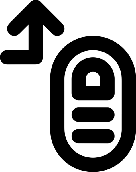 Siyah ve Beyaz Logo Simgesi PNG Biçimini Yükle. Web Sitesi Düğmesi, Mobil Uygulama Arayüzü, Dosya Aktarımı, Belge Paylaşımı, Bulut Depolama ve Veri Yedekleme için Minimalist Düz Tasarımlı Tek Renkli Ok Gönderme İşareti Grafiksel Elemanı