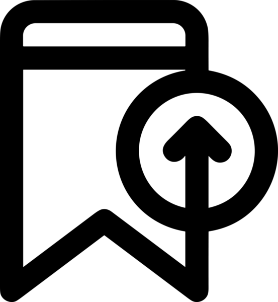 Siyah ve Beyaz Logo Simgesi PNG Biçimini Yükle. Web Sitesi Düğmesi, Mobil Uygulama Arayüzü, Dosya Aktarımı, Belge Paylaşımı, Bulut Depolama ve Veri Yedekleme için Minimalist Düz Tasarımlı Tek Renkli Ok Gönderme İşareti Grafiksel Elemanı