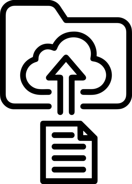 Siyah ve Beyaz Logo Simgesi PNG Biçimini Yükle. Web Sitesi Düğmesi, Mobil Uygulama Arayüzü, Dosya Aktarımı, Belge Paylaşımı, Bulut Depolama ve Veri Yedekleme için Minimalist Düz Tasarımlı Tek Renkli Ok Gönderme İşareti Grafiksel Elemanı