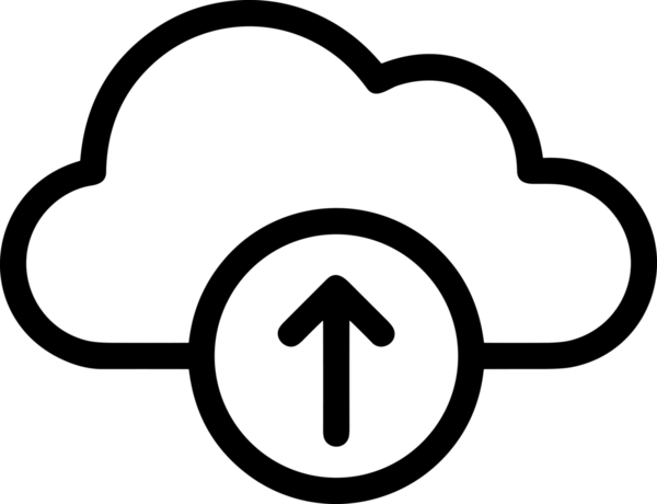 Siyah ve Beyaz Logo Simgesi PNG Biçimini Yükle. Web Sitesi Düğmesi, Mobil Uygulama Arayüzü, Dosya Aktarımı, Belge Paylaşımı, Bulut Depolama ve Veri Yedekleme için Minimalist Düz Tasarımlı Tek Renkli Ok Gönderme İşareti Grafiksel Elemanı