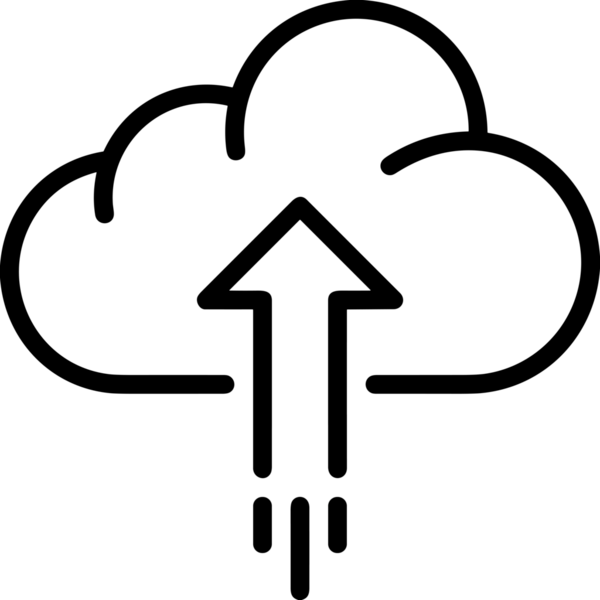 Siyah ve Beyaz Logo Simgesi PNG Biçimini Yükle. Web Sitesi Düğmesi, Mobil Uygulama Arayüzü, Dosya Aktarımı, Belge Paylaşımı, Bulut Depolama ve Veri Yedekleme için Minimalist Düz Tasarımlı Tek Renkli Ok Gönderme İşareti Grafiksel Elemanı