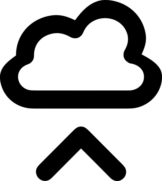 Siyah ve Beyaz Logo Simgesi PNG Biçimini Yükle. Web Sitesi Düğmesi, Mobil Uygulama Arayüzü, Dosya Aktarımı, Belge Paylaşımı, Bulut Depolama ve Veri Yedekleme için Minimalist Düz Tasarımlı Tek Renkli Ok Gönderme İşareti Grafiksel Elemanı