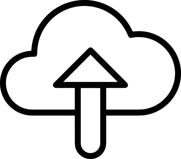 Siyah ve Beyaz Logo Simgesi PNG Biçimini Yükle. Web Sitesi Düğmesi, Mobil Uygulama Arayüzü, Dosya Aktarımı, Belge Paylaşımı, Bulut Depolama ve Veri Yedekleme için Minimalist Düz Tasarımlı Tek Renkli Ok Gönderme İşareti Grafiksel Elemanı