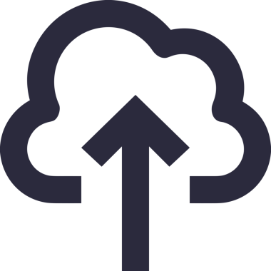 Siyah ve Beyaz Logo Simgesi PNG Biçimini Yükle. Web Sitesi Düğmesi, Mobil Uygulama Arayüzü, Dosya Aktarımı, Belge Paylaşımı, Bulut Depolama ve Veri Yedekleme için Minimalist Düz Tasarımlı Tek Renkli Ok Gönderme İşareti Grafiksel Elemanı