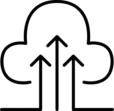 Siyah ve Beyaz Logo Simgesi PNG Biçimini Yükle. Web Sitesi Düğmesi, Mobil Uygulama Arayüzü, Dosya Aktarımı, Belge Paylaşımı, Bulut Depolama ve Veri Yedekleme için Minimalist Düz Tasarımlı Tek Renkli Ok Gönderme İşareti Grafiksel Elemanı