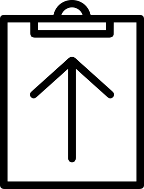 Siyah ve Beyaz Logo Simgesi PNG Biçimini Yükle. Web Sitesi Düğmesi, Mobil Uygulama Arayüzü, Dosya Aktarımı, Belge Paylaşımı, Bulut Depolama ve Veri Yedekleme için Minimalist Düz Tasarımlı Tek Renkli Ok Gönderme İşareti Grafiksel Elemanı