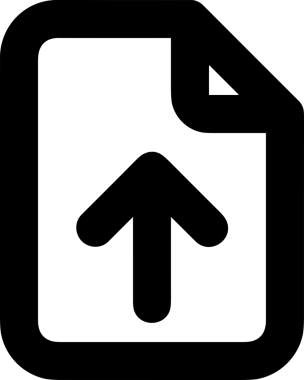 Siyah ve Beyaz Logo Simgesi PNG Biçimini Yükle. Web Sitesi Düğmesi, Mobil Uygulama Arayüzü, Dosya Aktarımı, Belge Paylaşımı, Bulut Depolama ve Veri Yedekleme için Minimalist Düz Tasarımlı Tek Renkli Ok Gönderme İşareti Grafiksel Elemanı