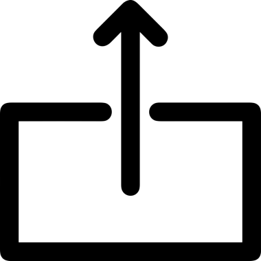 Siyah ve Beyaz Logo Simgesi PNG Biçimini Yükle. Web Sitesi Düğmesi, Mobil Uygulama Arayüzü, Dosya Aktarımı, Belge Paylaşımı, Bulut Depolama ve Veri Yedekleme için Minimalist Düz Tasarımlı Tek Renkli Ok Gönderme İşareti Grafiksel Elemanı