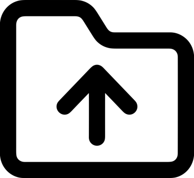 Siyah ve Beyaz Logo Simgesi PNG Biçimini Yükle. Web Sitesi Düğmesi, Mobil Uygulama Arayüzü, Dosya Aktarımı, Belge Paylaşımı, Bulut Depolama ve Veri Yedekleme için Minimalist Düz Tasarımlı Tek Renkli Ok Gönderme İşareti Grafiksel Elemanı