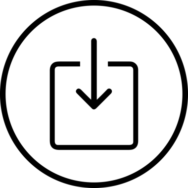 Siyah ve Beyaz Logo Simgesi PNG Biçimini Yükle. Web Sitesi Düğmesi, Mobil Uygulama Arayüzü, Dosya Aktarımı, Belge Paylaşımı, Bulut Depolama ve Veri Yedekleme için Minimalist Düz Tasarımlı Tek Renkli Ok Gönderme İşareti Grafiksel Elemanı