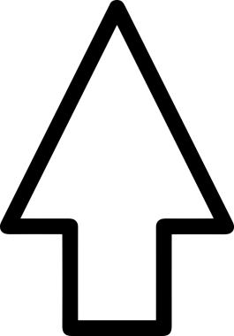 Siyah ve Beyaz Logo Simgesi PNG Biçimini Yükle. Web Sitesi Düğmesi, Mobil Uygulama Arayüzü, Dosya Aktarımı, Belge Paylaşımı, Bulut Depolama ve Veri Yedekleme için Minimalist Düz Tasarımlı Tek Renkli Ok Gönderme İşareti Grafiksel Elemanı