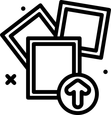 Siyah ve Beyaz Logo Simgesi PNG Biçimini Yükle. Web Sitesi Düğmesi, Mobil Uygulama Arayüzü, Dosya Aktarımı, Belge Paylaşımı, Bulut Depolama ve Veri Yedekleme için Minimalist Düz Tasarımlı Tek Renkli Ok Gönderme İşareti Grafiksel Elemanı