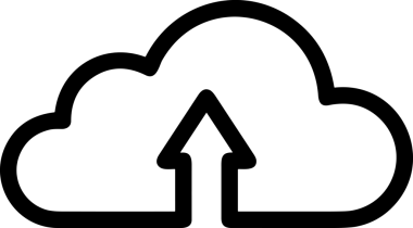 Siyah ve Beyaz Logo Simgesi PNG Biçimini Yükle. Web Sitesi Düğmesi, Mobil Uygulama Arayüzü, Dosya Aktarımı, Belge Paylaşımı, Bulut Depolama ve Veri Yedekleme için Minimalist Düz Tasarımlı Tek Renkli Ok Gönderme İşareti Grafiksel Elemanı