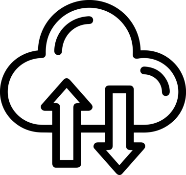 Siyah ve Beyaz Logo Simgesi PNG Biçimini Yükle. Web Sitesi Düğmesi, Mobil Uygulama Arayüzü, Dosya Aktarımı, Belge Paylaşımı, Bulut Depolama ve Veri Yedekleme için Minimalist Düz Tasarımlı Tek Renkli Ok Gönderme İşareti Grafiksel Elemanı