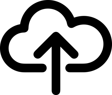 Siyah ve Beyaz Logo Simgesi PNG Biçimini Yükle. Web Sitesi Düğmesi, Mobil Uygulama Arayüzü, Dosya Aktarımı, Belge Paylaşımı, Bulut Depolama ve Veri Yedekleme için Minimalist Düz Tasarımlı Tek Renkli Ok Gönderme İşareti Grafiksel Elemanı