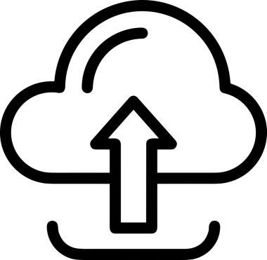 Siyah ve Beyaz Logo Simgesi PNG Biçimini Yükle. Web Sitesi Düğmesi, Mobil Uygulama Arayüzü, Dosya Aktarımı, Belge Paylaşımı, Bulut Depolama ve Veri Yedekleme için Minimalist Düz Tasarımlı Tek Renkli Ok Gönderme İşareti Grafiksel Elemanı