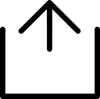 Siyah ve Beyaz Logo Simgesi PNG Biçimini Yükle. Web Sitesi Düğmesi, Mobil Uygulama Arayüzü, Dosya Aktarımı, Belge Paylaşımı, Bulut Depolama ve Veri Yedekleme için Minimalist Düz Tasarımlı Tek Renkli Ok Gönderme İşareti Grafiksel Elemanı