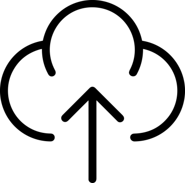 Siyah ve Beyaz Logo Simgesi PNG Biçimini Yükle. Web Sitesi Düğmesi, Mobil Uygulama Arayüzü, Dosya Aktarımı, Belge Paylaşımı, Bulut Depolama ve Veri Yedekleme için Minimalist Düz Tasarımlı Tek Renkli Ok Gönderme İşareti Grafiksel Elemanı