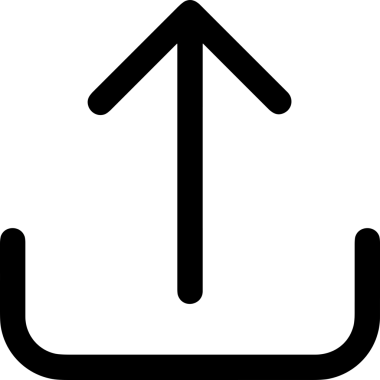 Siyah ve Beyaz Logo Simgesi PNG Biçimini Yükle. Web Sitesi Düğmesi, Mobil Uygulama Arayüzü, Dosya Aktarımı, Belge Paylaşımı, Bulut Depolama ve Veri Yedekleme için Minimalist Düz Tasarımlı Tek Renkli Ok Gönderme İşareti Grafiksel Elemanı