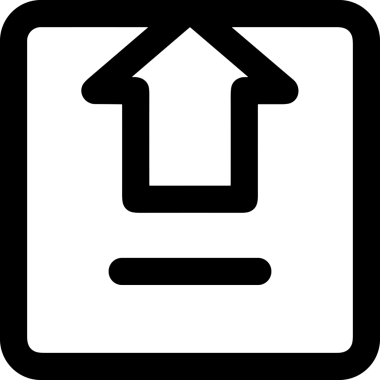 Siyah ve Beyaz Logo Simgesi PNG Biçimini Yükle. Web Sitesi Düğmesi, Mobil Uygulama Arayüzü, Dosya Aktarımı, Belge Paylaşımı, Bulut Depolama ve Veri Yedekleme için Minimalist Düz Tasarımlı Tek Renkli Ok Gönderme İşareti Grafiksel Elemanı