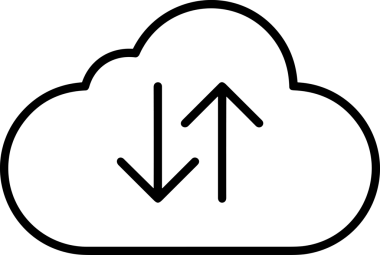 Siyah ve Beyaz Logo Simgesi PNG Biçimini Yükle. Web Sitesi Düğmesi, Mobil Uygulama Arayüzü, Dosya Aktarımı, Belge Paylaşımı, Bulut Depolama ve Veri Yedekleme için Minimalist Düz Tasarımlı Tek Renkli Ok Gönderme İşareti Grafiksel Elemanı