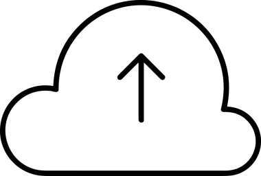 Siyah ve Beyaz Logo Simgesi PNG Biçimini Yükle. Web Sitesi Düğmesi, Mobil Uygulama Arayüzü, Dosya Aktarımı, Belge Paylaşımı, Bulut Depolama ve Veri Yedekleme için Minimalist Düz Tasarımlı Tek Renkli Ok Gönderme İşareti Grafiksel Elemanı