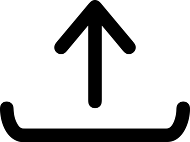 Siyah ve Beyaz Logo Simgesi PNG Biçimini Yükle. Web Sitesi Düğmesi, Mobil Uygulama Arayüzü, Dosya Aktarımı, Belge Paylaşımı, Bulut Depolama ve Veri Yedekleme için Minimalist Düz Tasarımlı Tek Renkli Ok Gönderme İşareti Grafiksel Elemanı