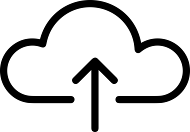 Siyah ve Beyaz Logo Simgesi PNG Biçimini Yükle. Web Sitesi Düğmesi, Mobil Uygulama Arayüzü, Dosya Aktarımı, Belge Paylaşımı, Bulut Depolama ve Veri Yedekleme için Minimalist Düz Tasarımlı Tek Renkli Ok Gönderme İşareti Grafiksel Elemanı