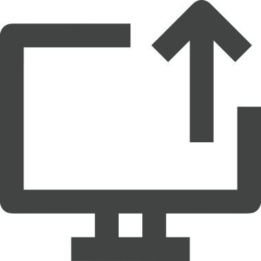 Siyah ve Beyaz Logo Simgesi PNG Biçimini Yükle. Web Sitesi Düğmesi, Mobil Uygulama Arayüzü, Dosya Aktarımı, Belge Paylaşımı, Bulut Depolama ve Veri Yedekleme için Minimalist Düz Tasarımlı Tek Renkli Ok Gönderme İşareti Grafiksel Elemanı