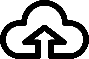 Siyah ve Beyaz Logo Simgesi PNG Biçimini Yükle. Web Sitesi Düğmesi, Mobil Uygulama Arayüzü, Dosya Aktarımı, Belge Paylaşımı, Bulut Depolama ve Veri Yedekleme için Minimalist Düz Tasarımlı Tek Renkli Ok Gönderme İşareti Grafiksel Elemanı