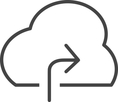 Siyah ve Beyaz Logo Simgesi PNG Biçimini Yükle. Web Sitesi Düğmesi, Mobil Uygulama Arayüzü, Dosya Aktarımı, Belge Paylaşımı, Bulut Depolama ve Veri Yedekleme için Minimalist Düz Tasarımlı Tek Renkli Ok Gönderme İşareti Grafiksel Elemanı