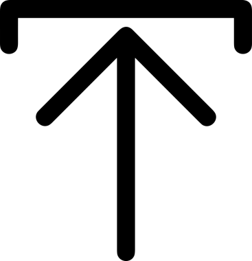 Siyah ve Beyaz Logo Simgesi PNG Biçimini Yükle. Web Sitesi Düğmesi, Mobil Uygulama Arayüzü, Dosya Aktarımı, Belge Paylaşımı, Bulut Depolama ve Veri Yedekleme için Minimalist Düz Tasarımlı Tek Renkli Ok Gönderme İşareti Grafiksel Elemanı