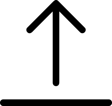 Siyah ve Beyaz Logo Simgesi PNG Biçimini Yükle. Web Sitesi Düğmesi, Mobil Uygulama Arayüzü, Dosya Aktarımı, Belge Paylaşımı, Bulut Depolama ve Veri Yedekleme için Minimalist Düz Tasarımlı Tek Renkli Ok Gönderme İşareti Grafiksel Elemanı