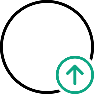 Siyah ve Beyaz Logo Simgesi PNG Biçimini Yükle. Web Sitesi Düğmesi, Mobil Uygulama Arayüzü, Dosya Aktarımı, Belge Paylaşımı, Bulut Depolama ve Veri Yedekleme için Minimalist Düz Tasarımlı Tek Renkli Ok Gönderme İşareti Grafiksel Elemanı