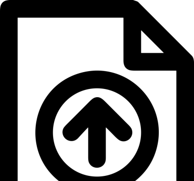 Siyah ve Beyaz Logo Simgesi PNG Biçimini Yükle. Web Sitesi Düğmesi, Mobil Uygulama Arayüzü, Dosya Aktarımı, Belge Paylaşımı, Bulut Depolama ve Veri Yedekleme için Minimalist Düz Tasarımlı Tek Renkli Ok Gönderme İşareti Grafiksel Elemanı